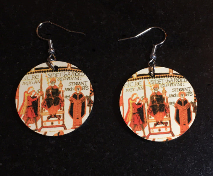 Harold Godwinson Bayeux Tapestry earrings