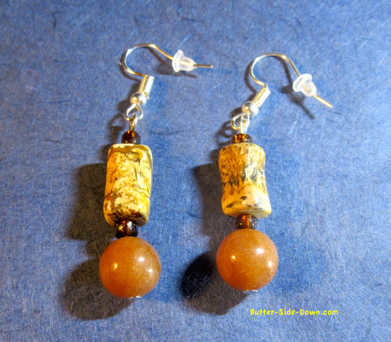 picture stone earrings