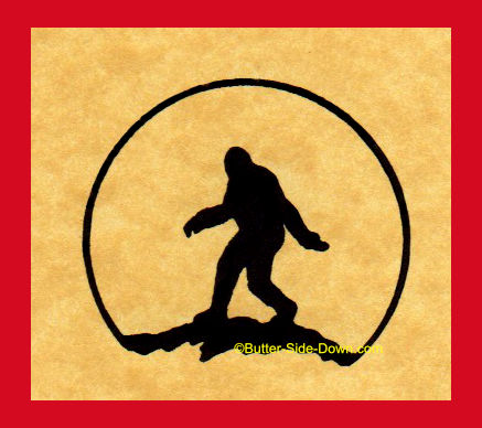 Bigfoot Moon Ridge Walker rubber stamp.