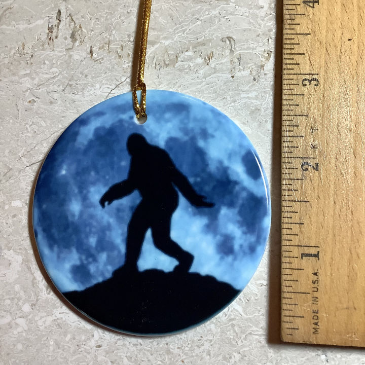 Sasquatch moon onrament size.