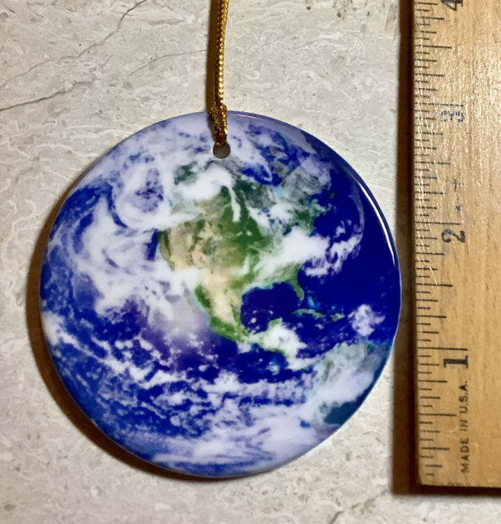 Blue world ornament