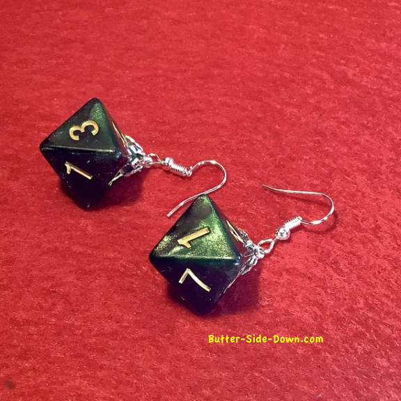8 sided D&D earrings