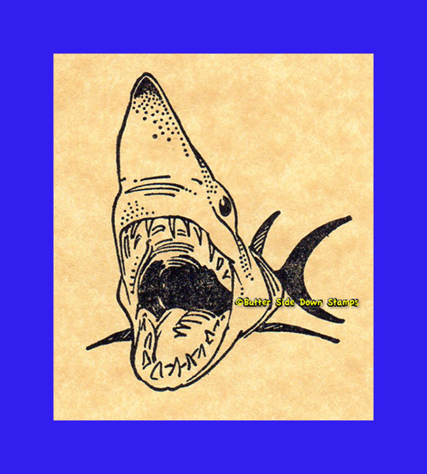 Feeding Frenzy Rubber Stamp