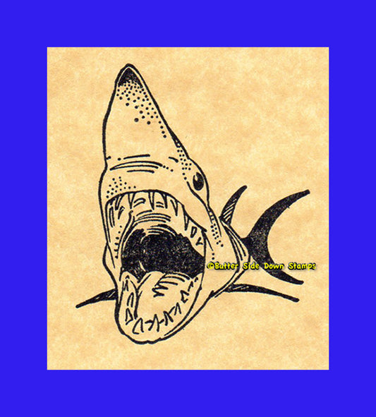 Feeding Frenzy Rubber Stamp
