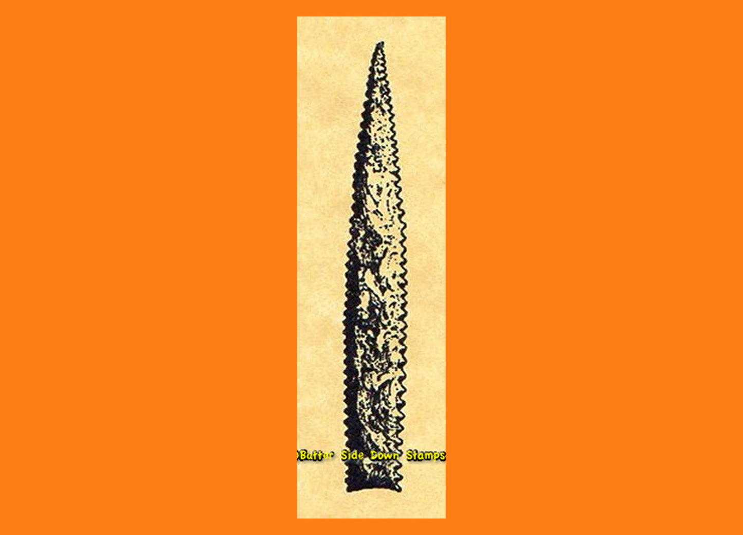 Flint Spear Point Rubber Stamp