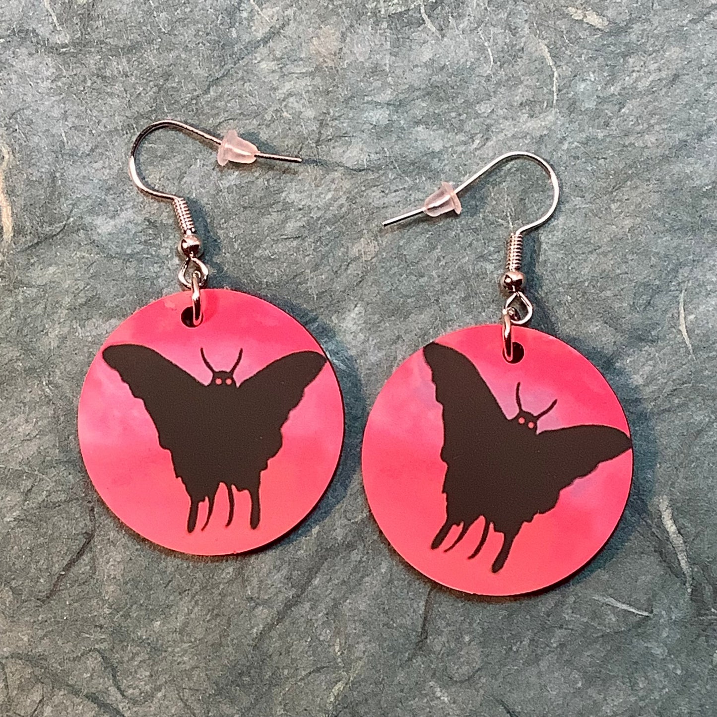 Mothman cryptid earrings