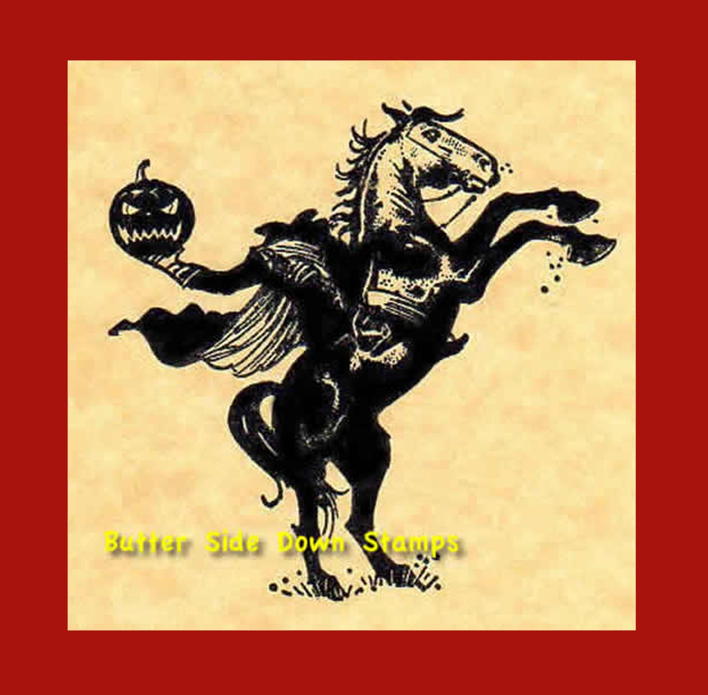 Sleepy Hollow Halloween Rubber Stamp