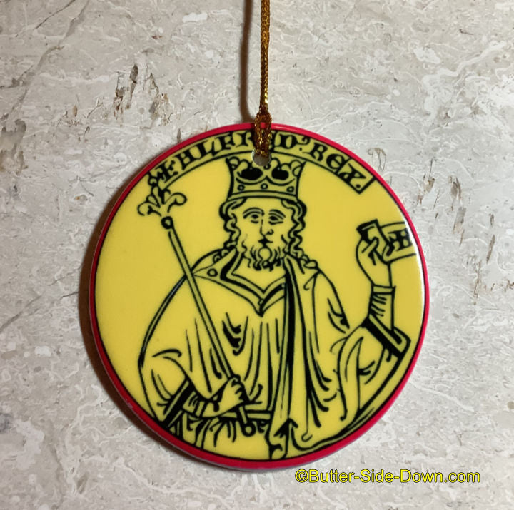 King Alfred ceramic ornament