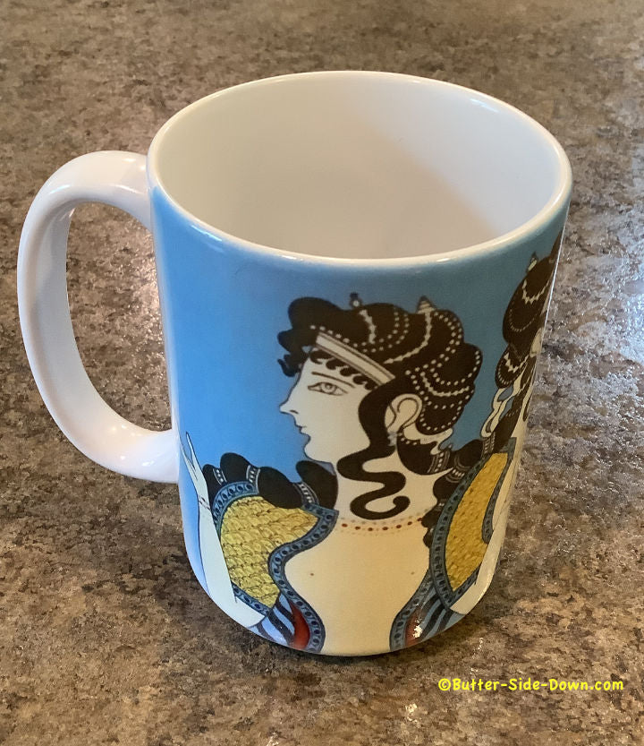 Three Ladies of Knossos coffee mug