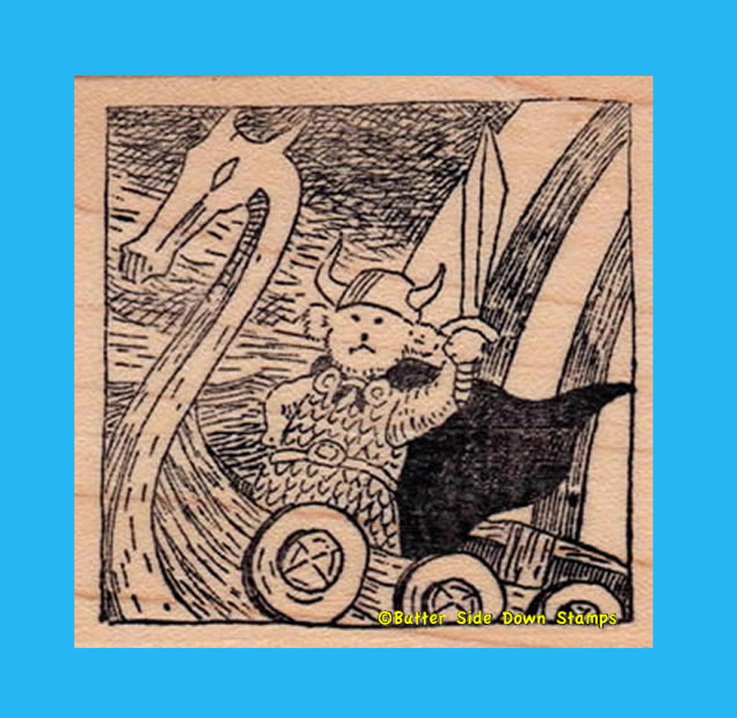 Edgar Allan Poe's Teddy Bear Rubber Stamp