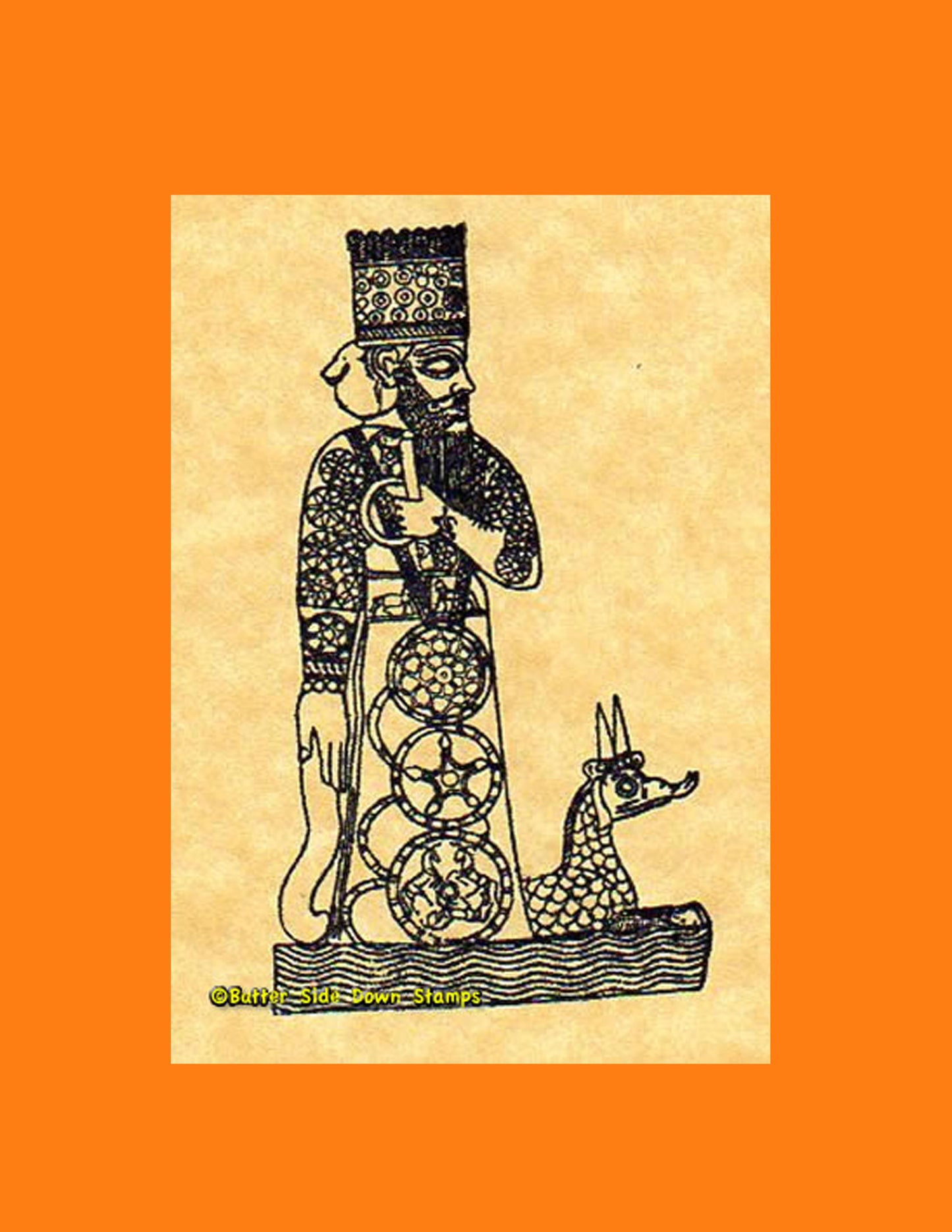 Marduk Babylonian God Rubber Stamp