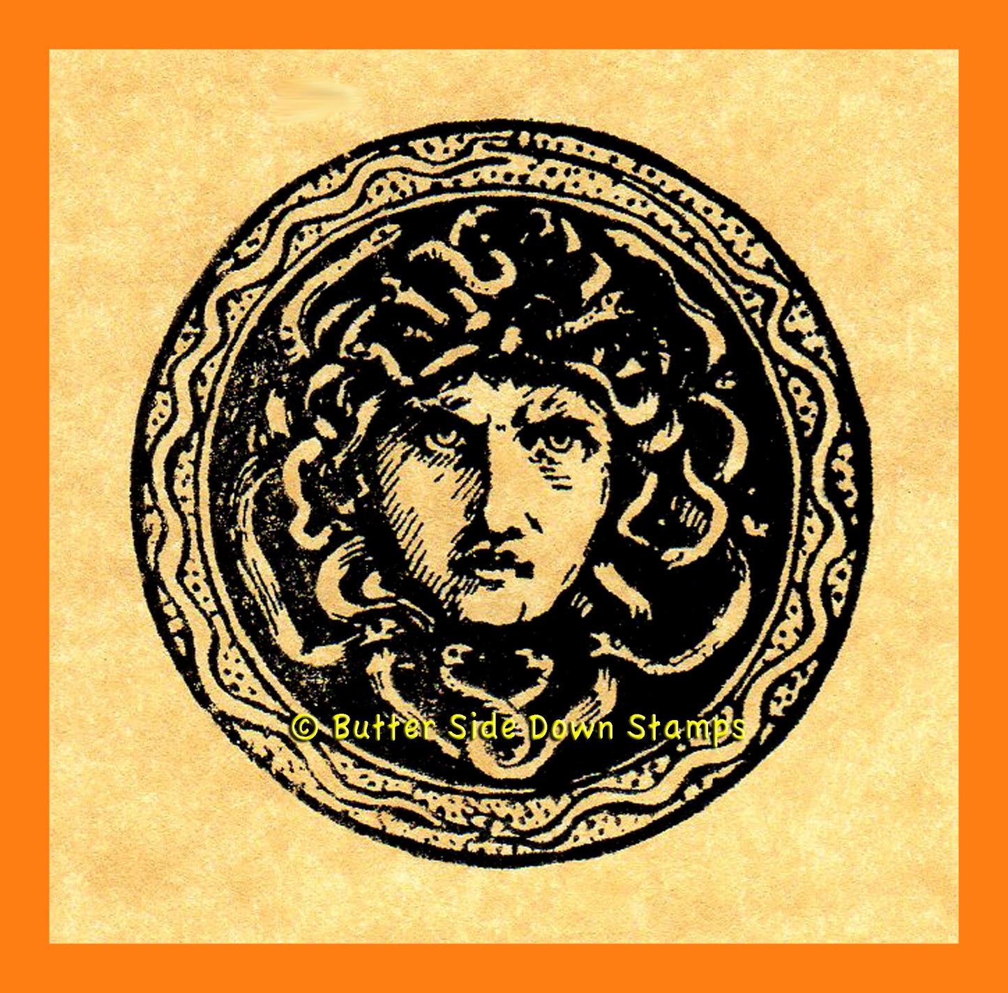 Medusa rubber stamp