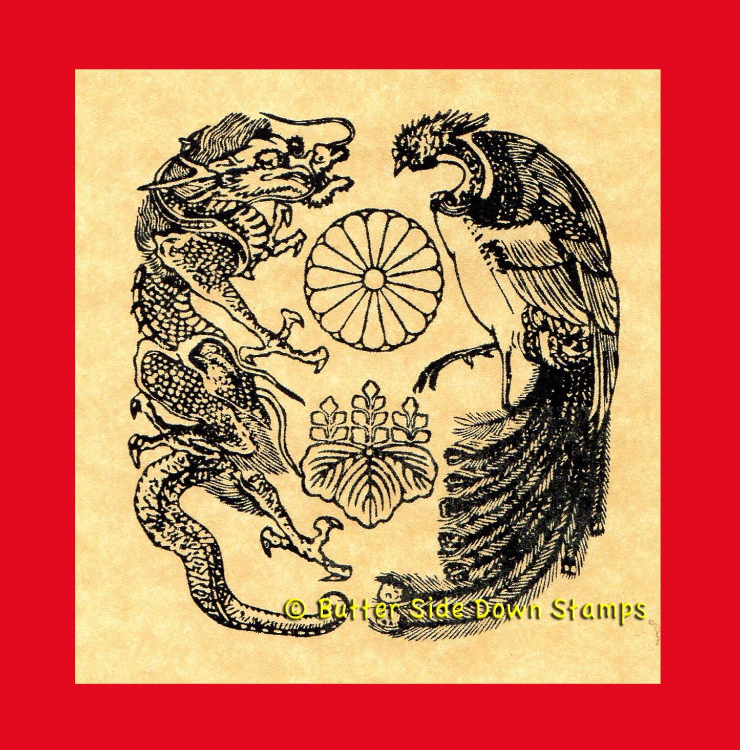 Mikado Coat of Arms Rubber Stamp
