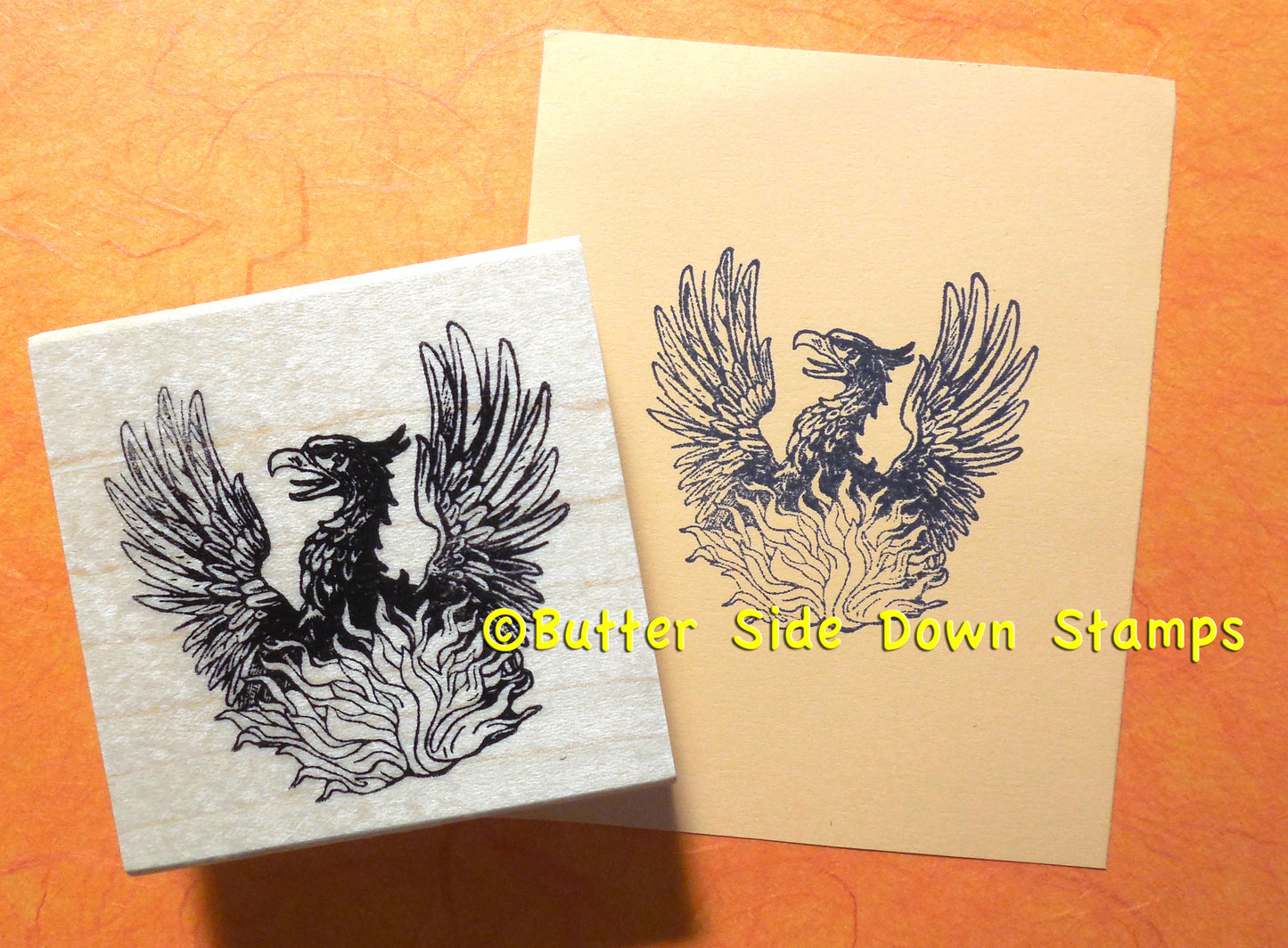 Sample stamped image for Pheonix rubber stamp.