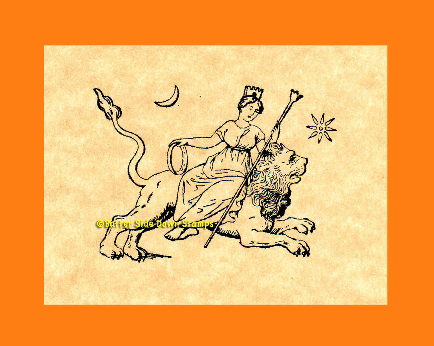 Goddess Rhea Rubber Stamp