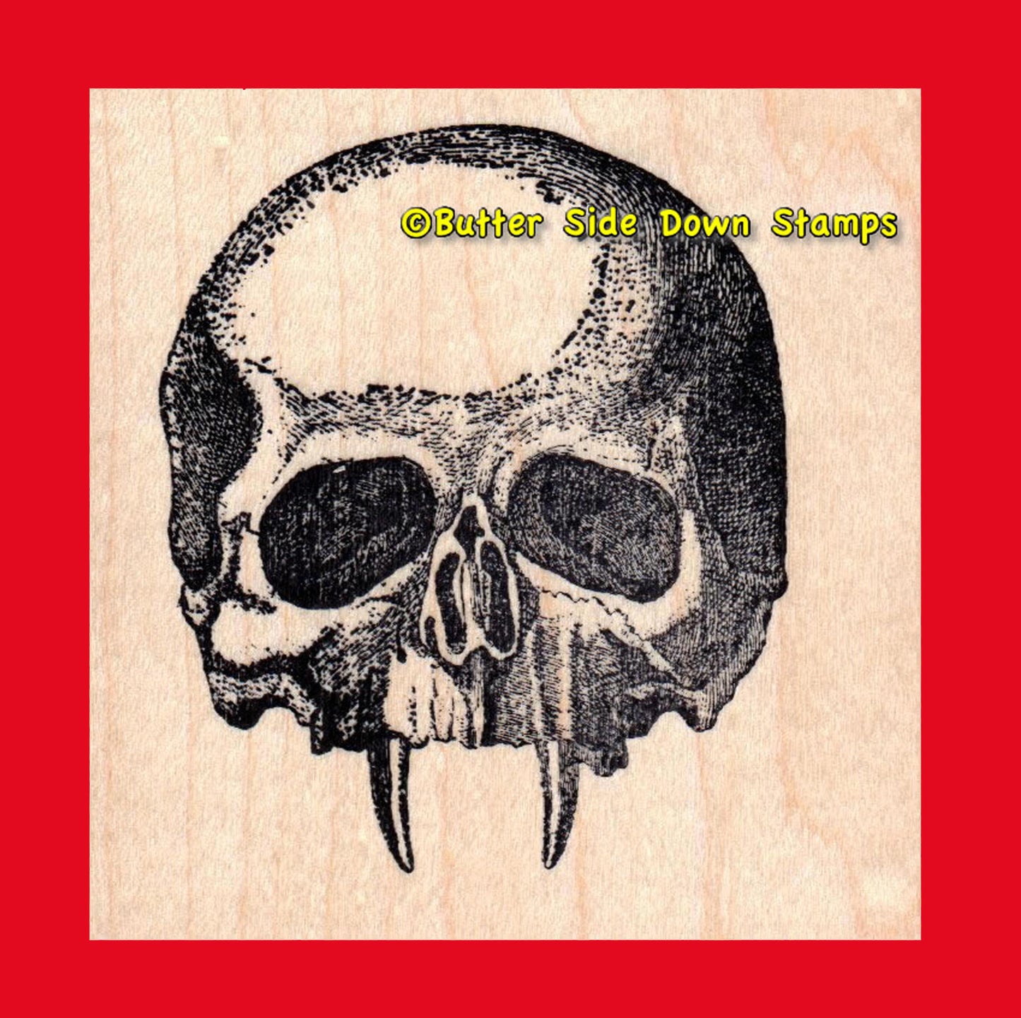 Ancient vampire skull stamp.