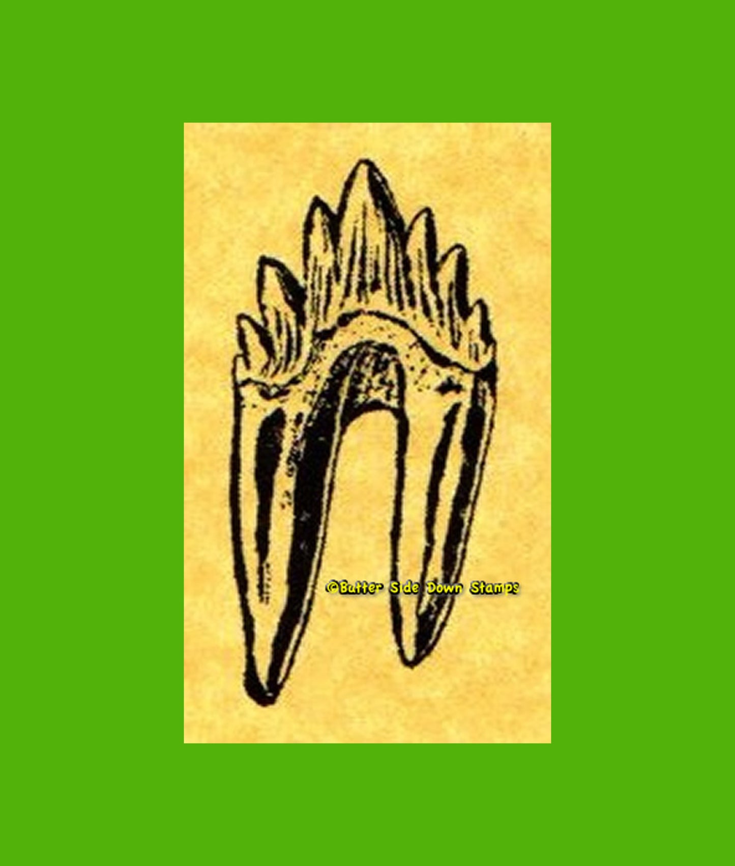 Basilosaurus Whale Fossil Tooth Rubber Stamp