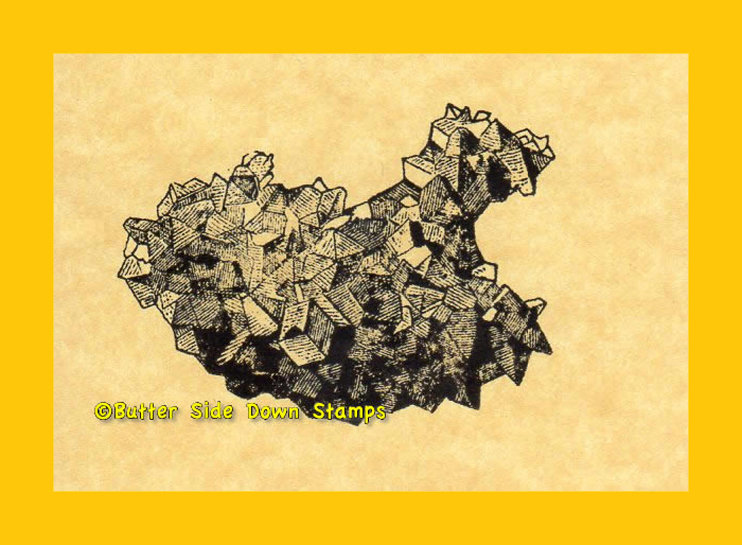 Apophyllite Mineral Specimen Rubber Stamp