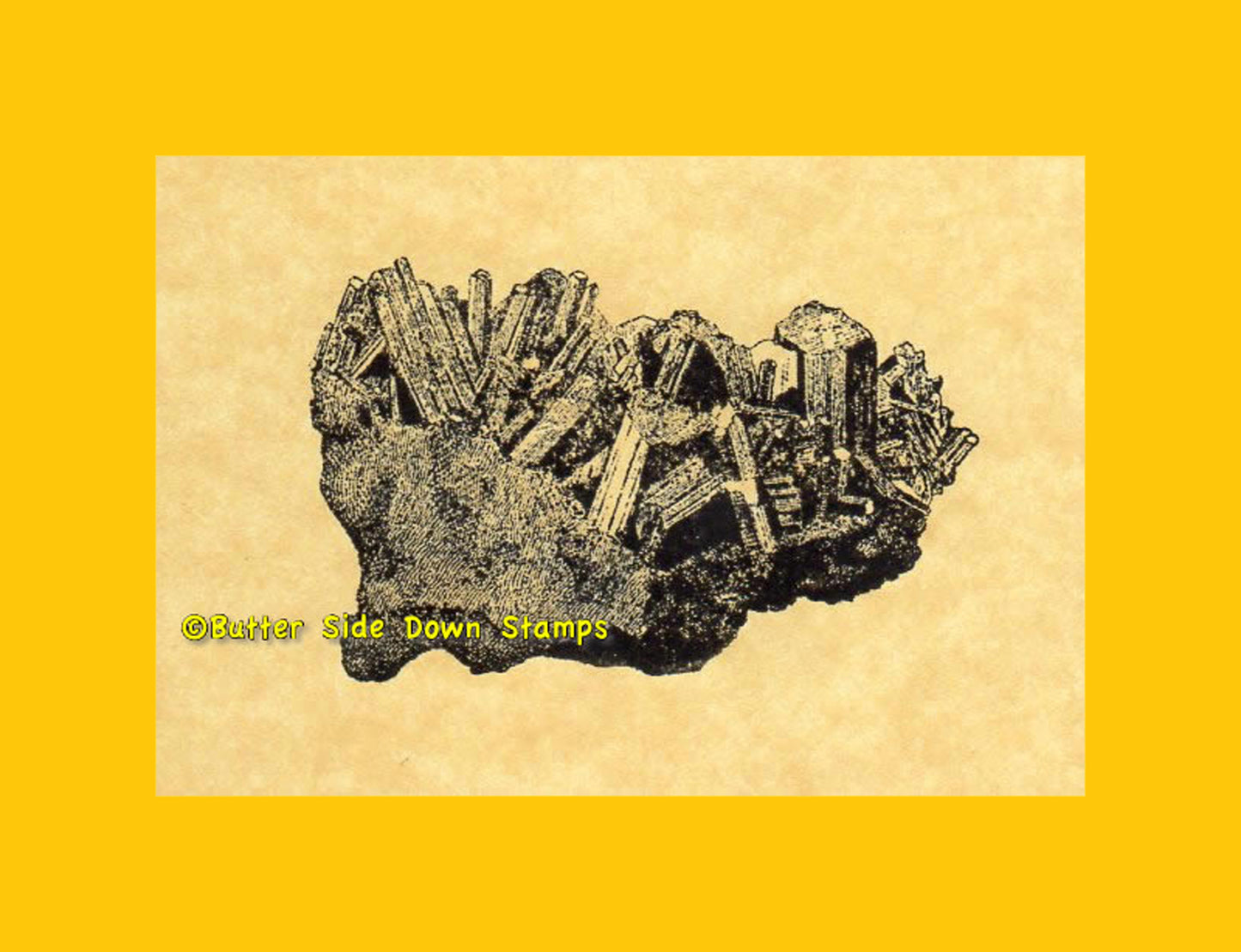 Pyrolusite Mineral Specimen Rubber Stamp