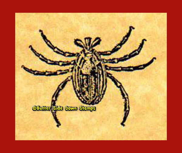 Tick rubber stamp