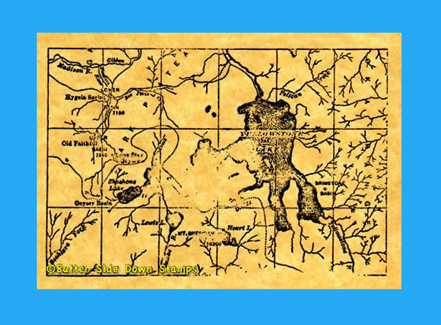 Yellowstone Lake area map