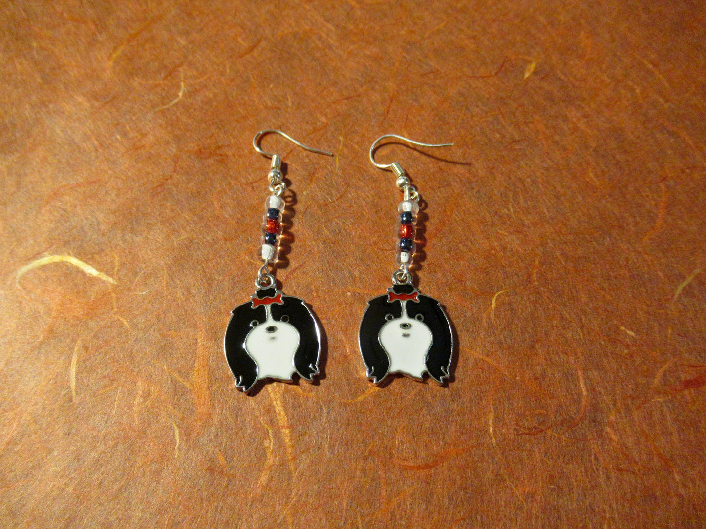 Lasa Apso Enamel Czech Earrings