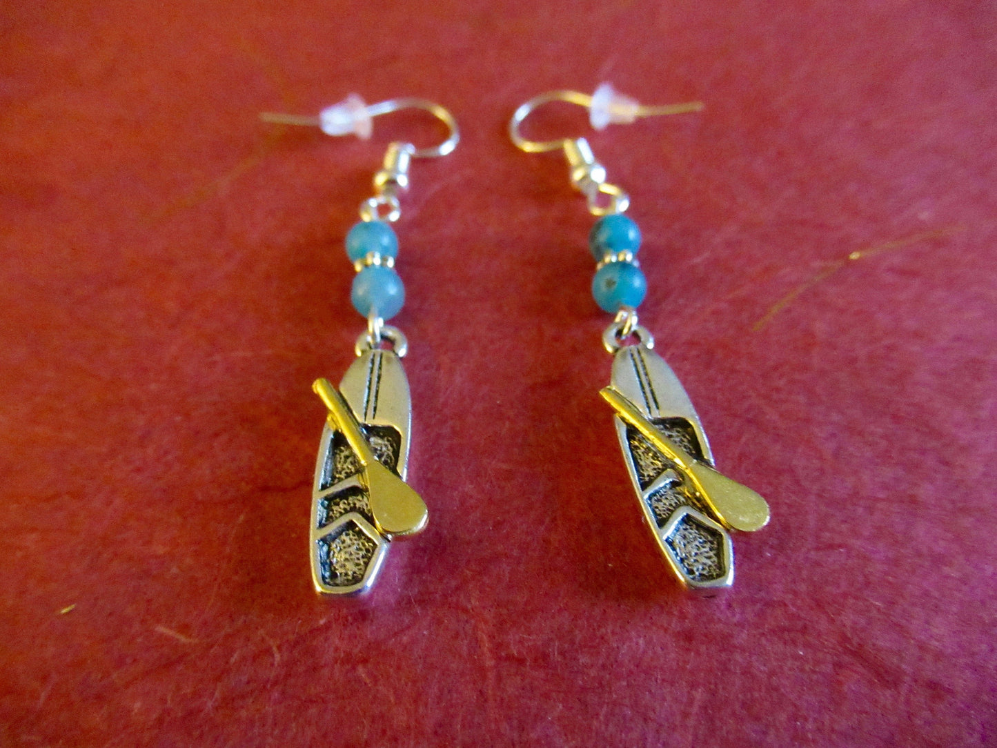 Kayak Blue Kiwi Quartz Earrings