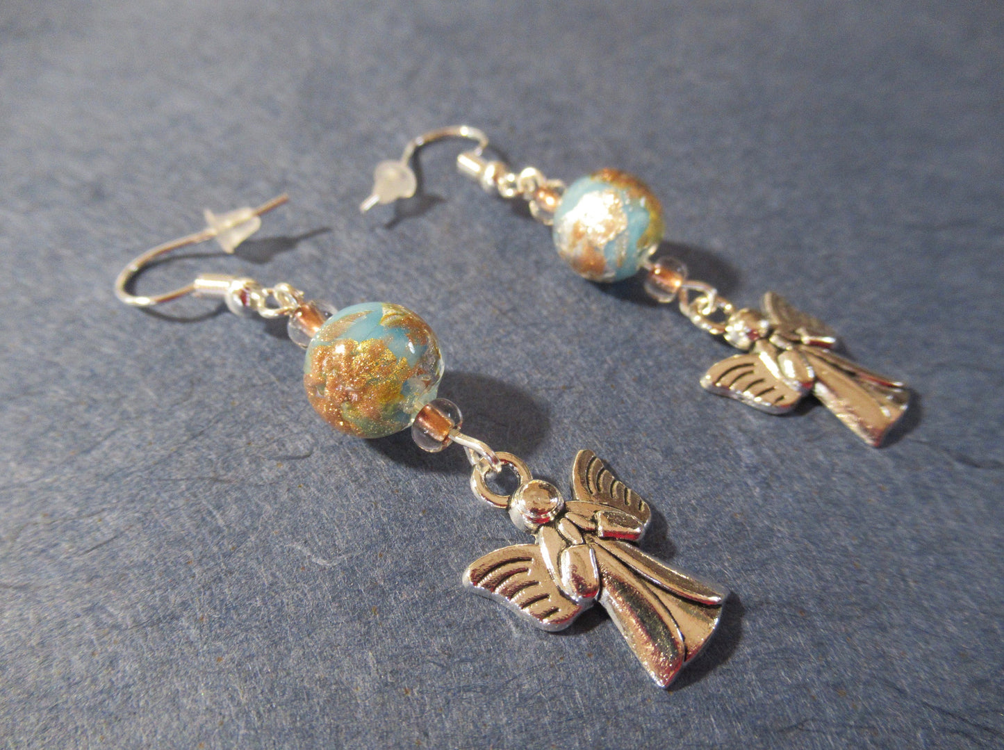 Blue Angel Lampwork Earrings