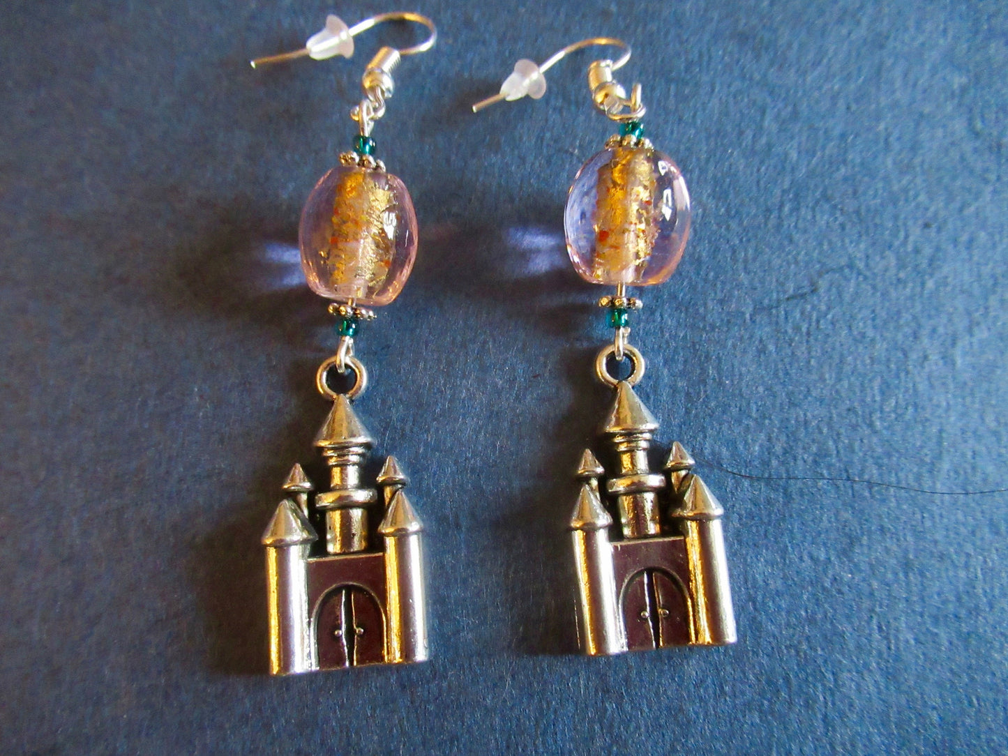 Fairytale Castle Lampwork Earrings