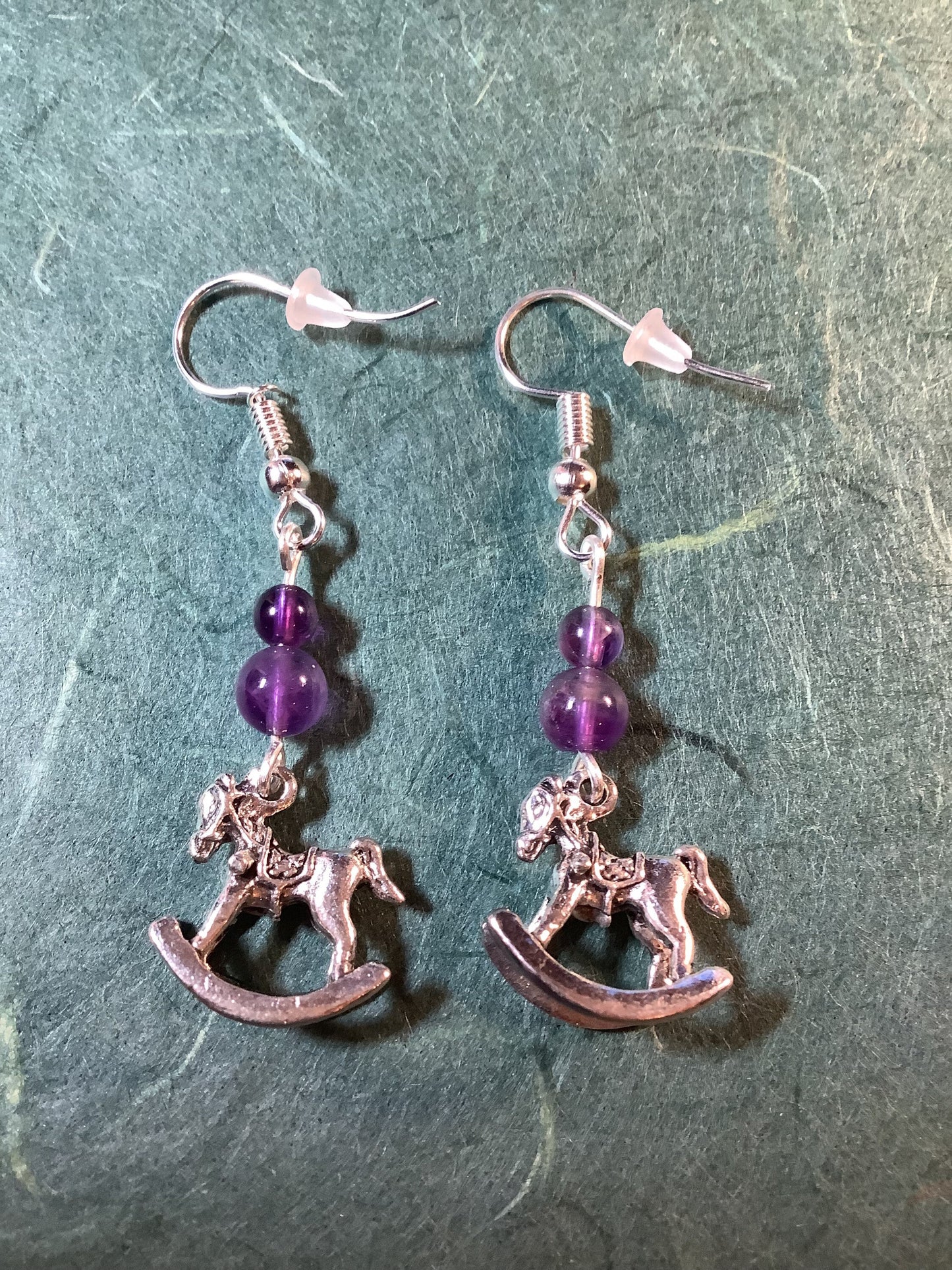 Rocking Horse Amethyst Earrings