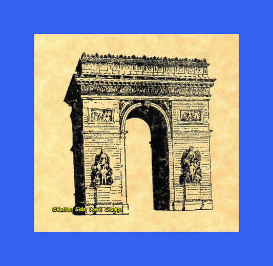 Arc de Triumph Paris Rubber Stamp