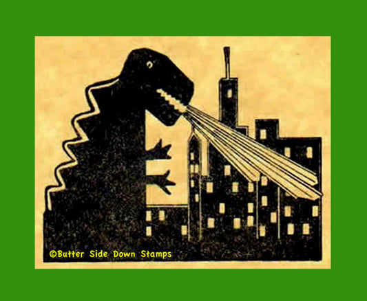 Atomic Lizard Rubber Stamp