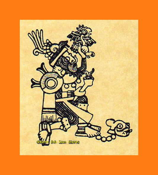 Aztec Shaman Rubber Stamp