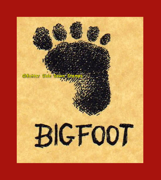 Bigfoot Footprint Rubber Stamp