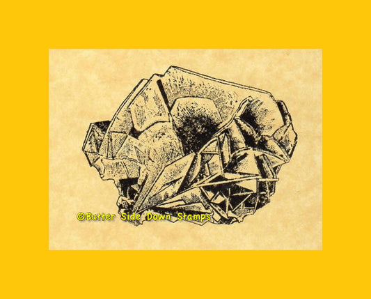 Calcite Mineral Specimen Rubber Stamp