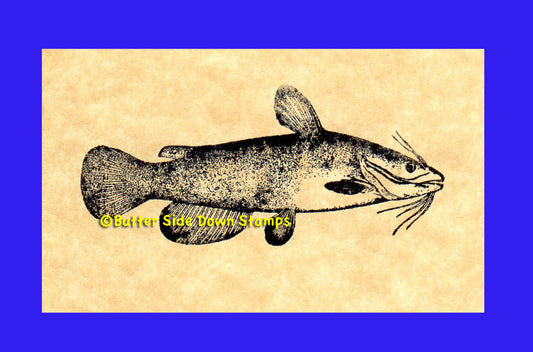 Catfish Rubber Stamp