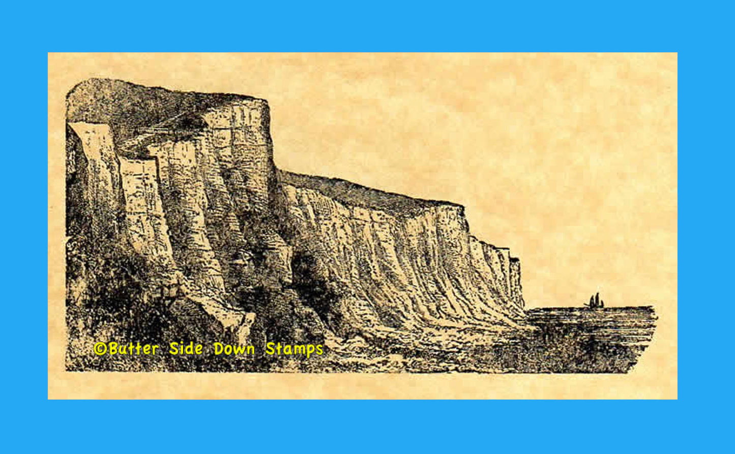 White cliffs of Dover on the southern coast of England. 