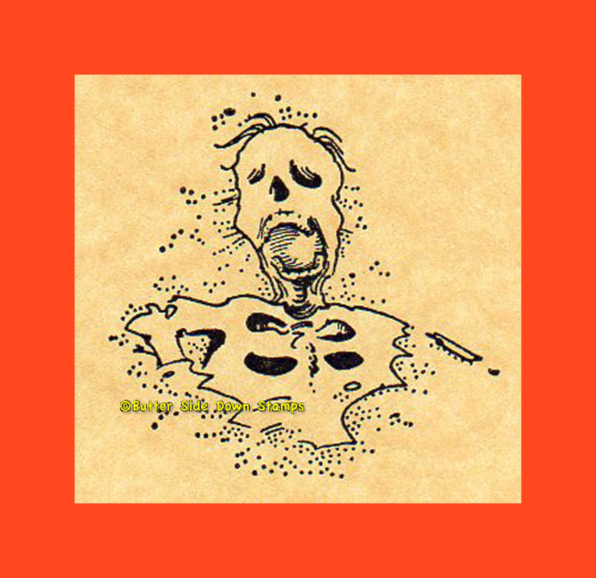 Decayed Zombie  Rubber Stamp