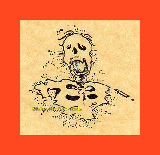 Decayed Zombie  Rubber Stamp