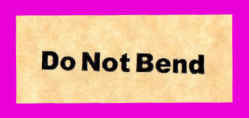 Small Do Not Bend Rubber Stamp