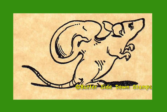 Ear Mouse Rubber Stamp