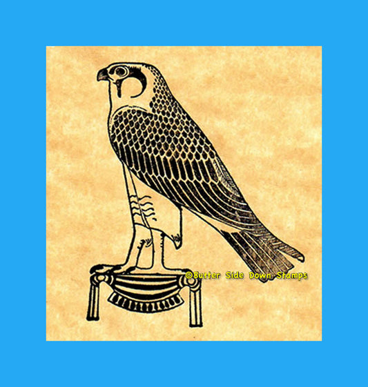 Horus Falcon Rubber Stamp