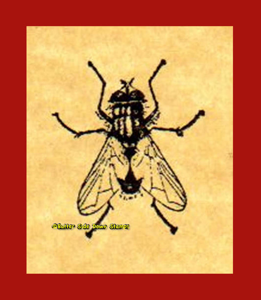 House Fly Rubber Stamp