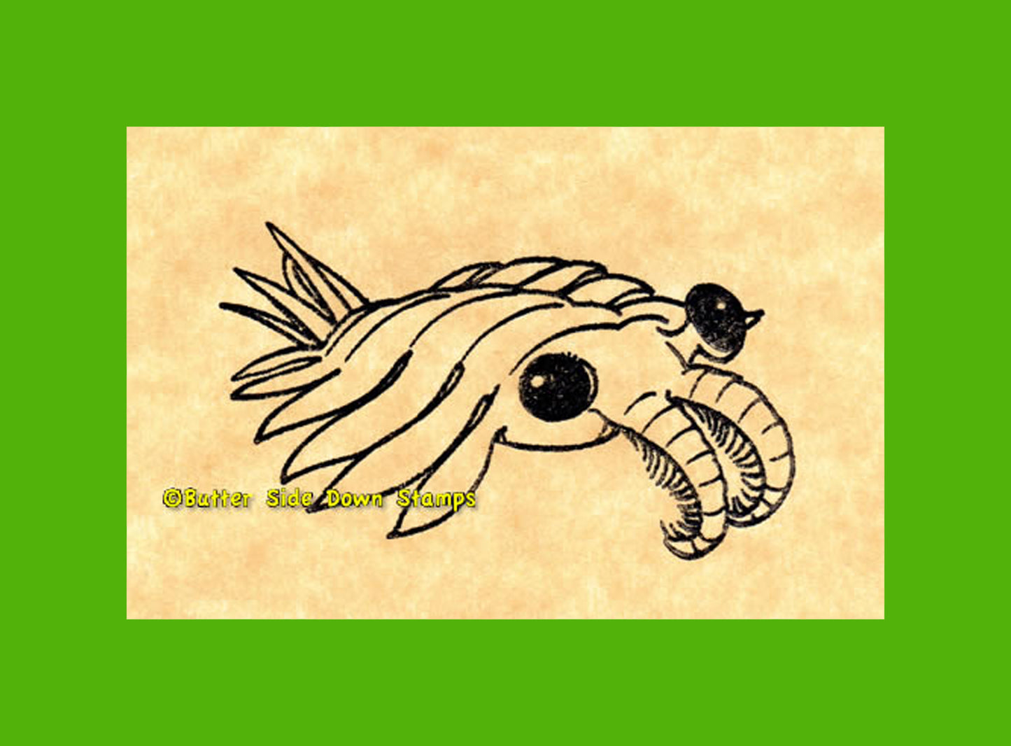 Friendly Anomalocaris Burgess Shale Fossil Rubber Stamp