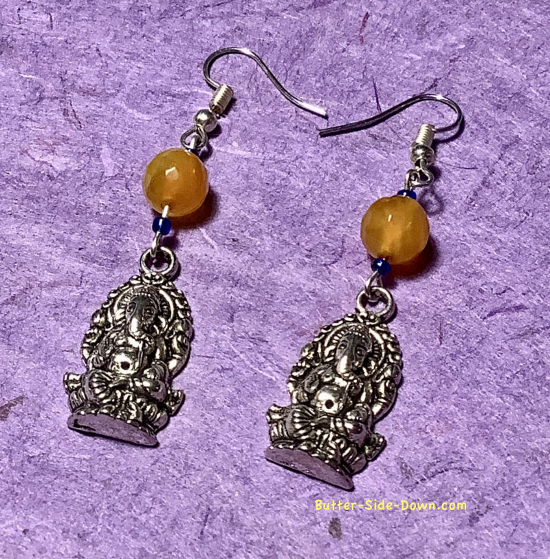 Elephant god gate earrings