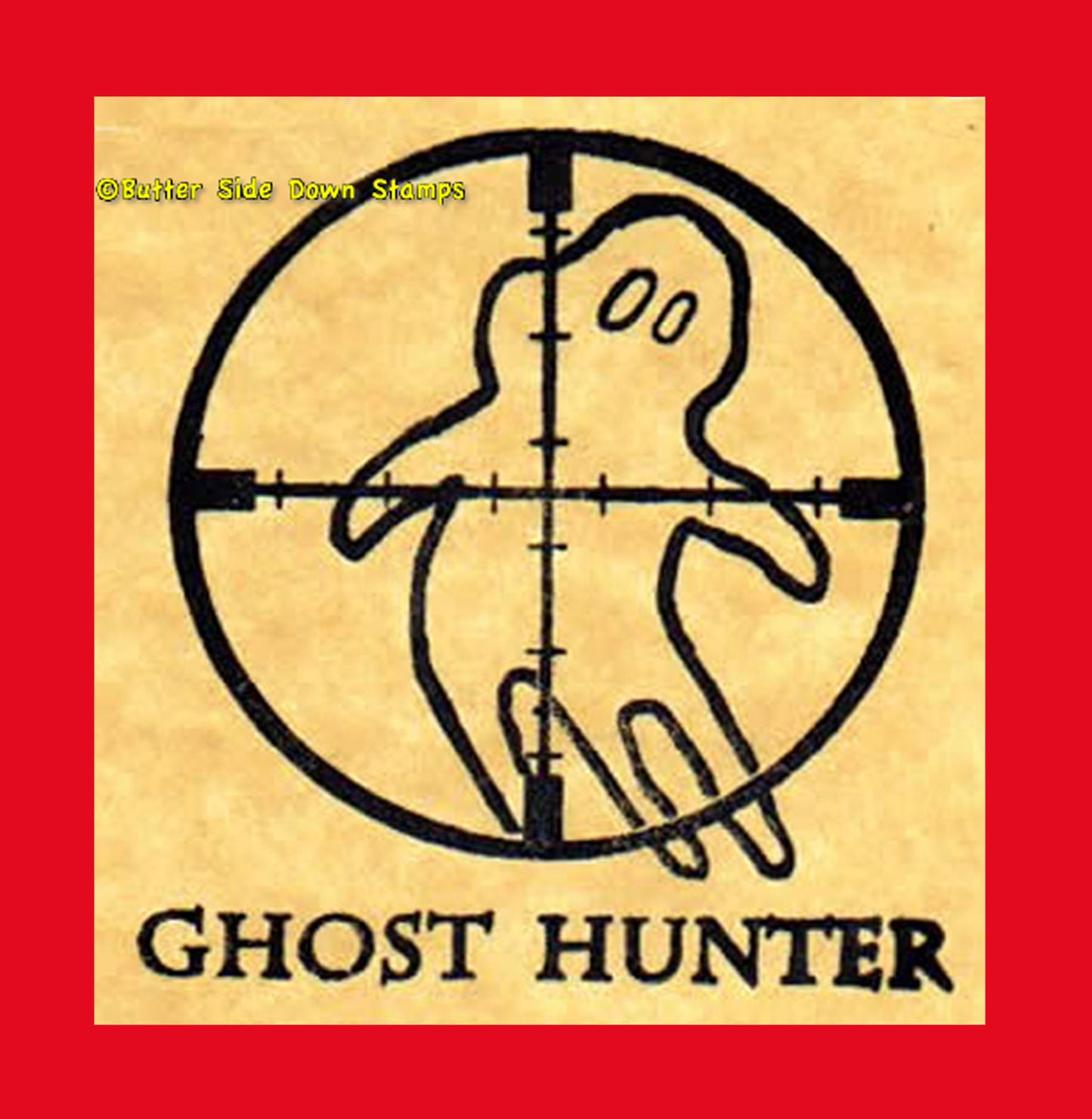 Ghost Hunter Rubber Stamp