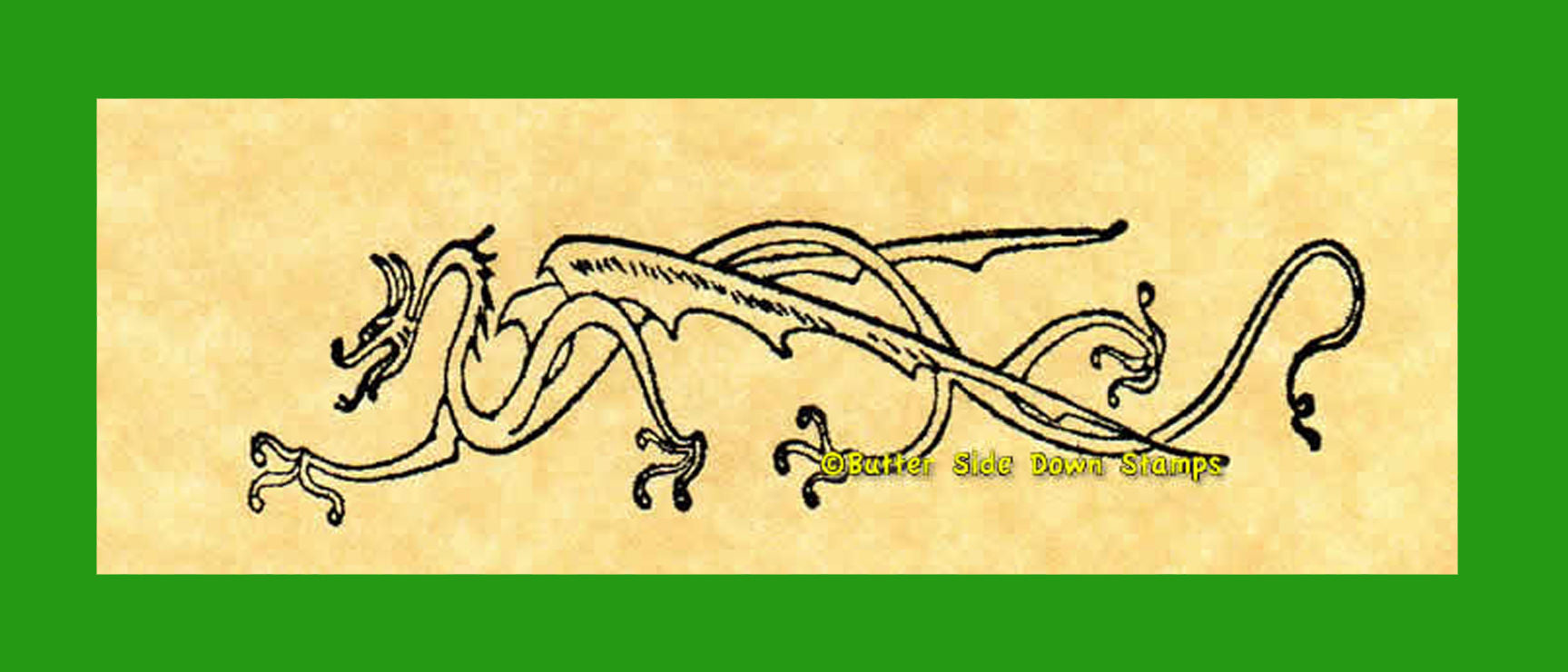 Green Dragon Rubber Stamp