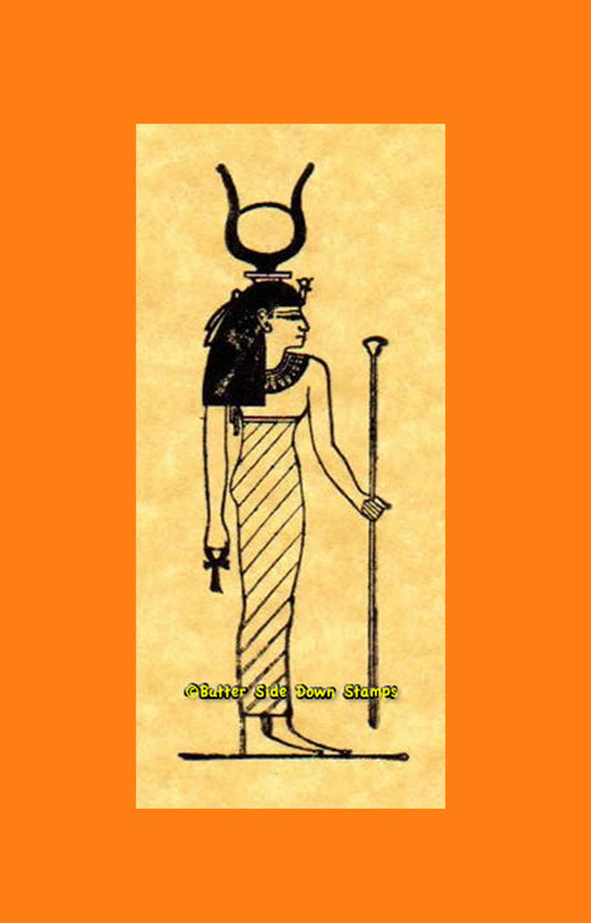 Hathor Egyptian Goddess Rubber Stamp