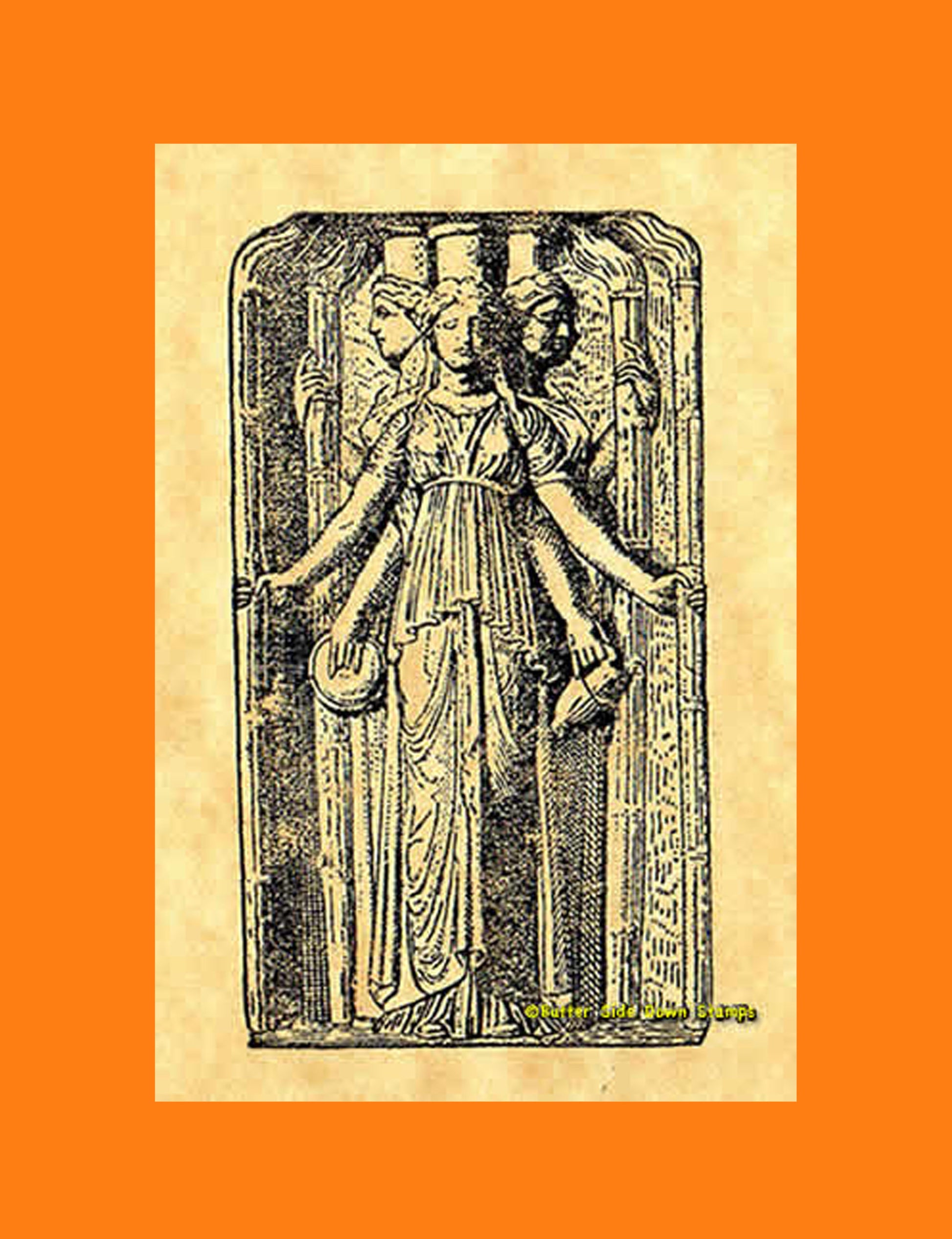 Goddess Hecate Rubber Stamp
