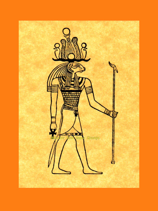 Egyptian God Heryshaf Rubber Stamp